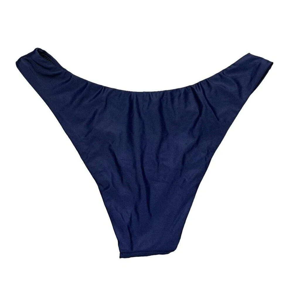 New! J. Crew Bikini Bottom Women’s Small Curved Waist Cheeky Navy Blue BC125 - Picture 7 of 7